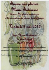 Bourse aux plantes Marie  Balavenne. Le vendredi 8 mai 2015 à Questembert. Morbihan.  10H00